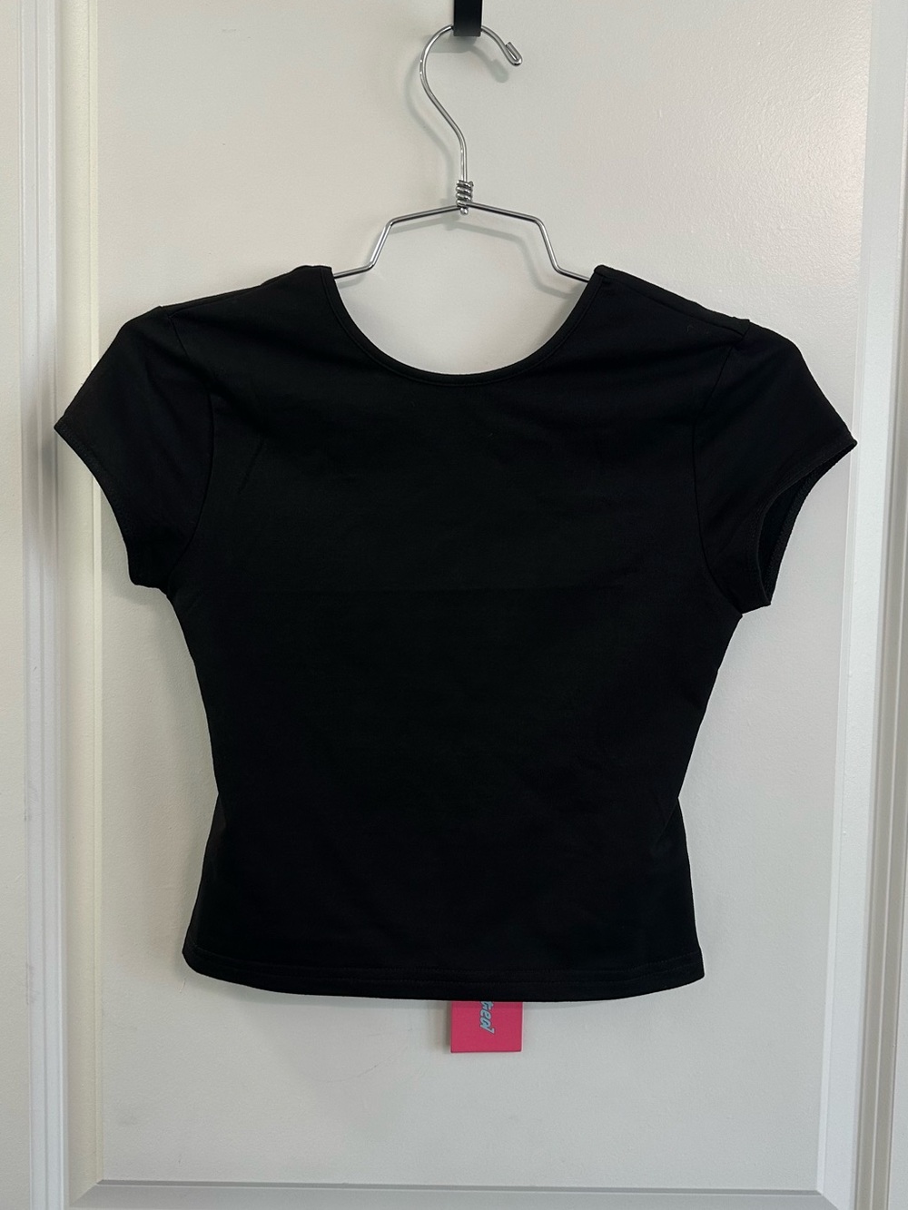 Edikted Black Short Sleeve Backless Tee